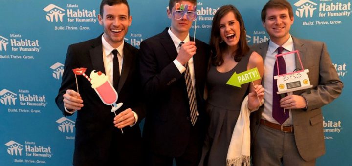 Kegan (right) and some Deloitte colleagues at the Habitat for Humanity GALA