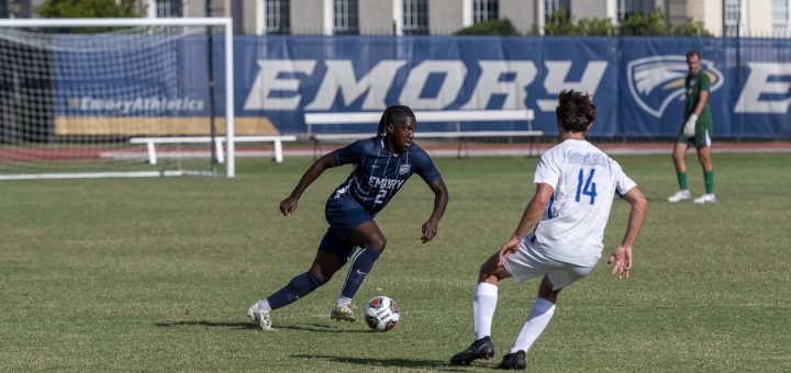 Thomas Toney 24MAF playing soccer for Emory University