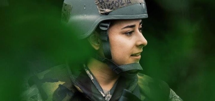 Victoria Johnson in fatigues